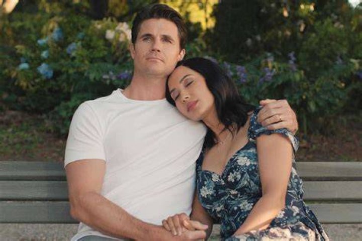 Andy Allo and Robbie Amell in 'Upload'