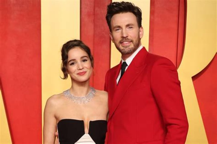 Chris Evans at a movie premiere for his 2023 film, "Ghosted".