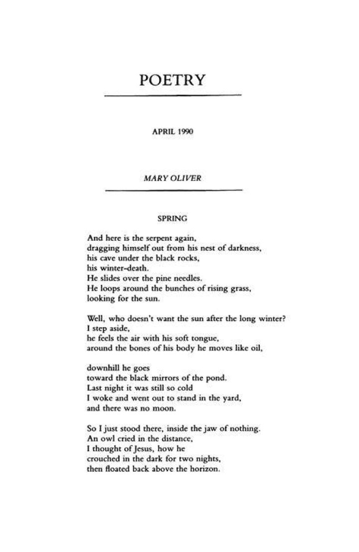 Mary Oliver