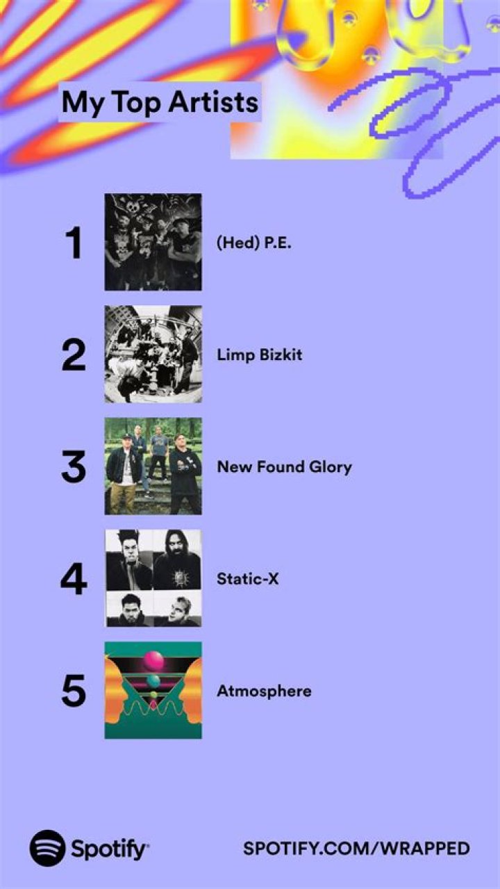 Spotify Wrapped top artists